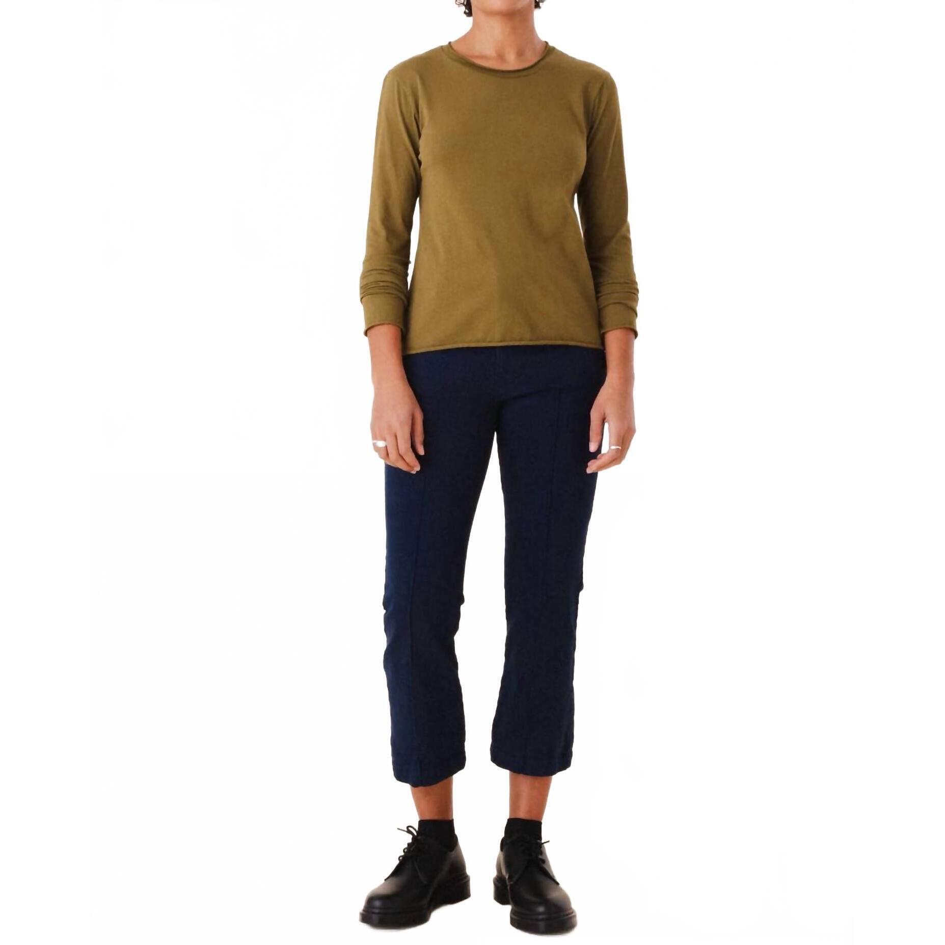 New Prairie Underground Long Sleeve Barre Top In Herb
